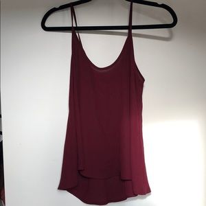 Lush Maroon Sheer Top